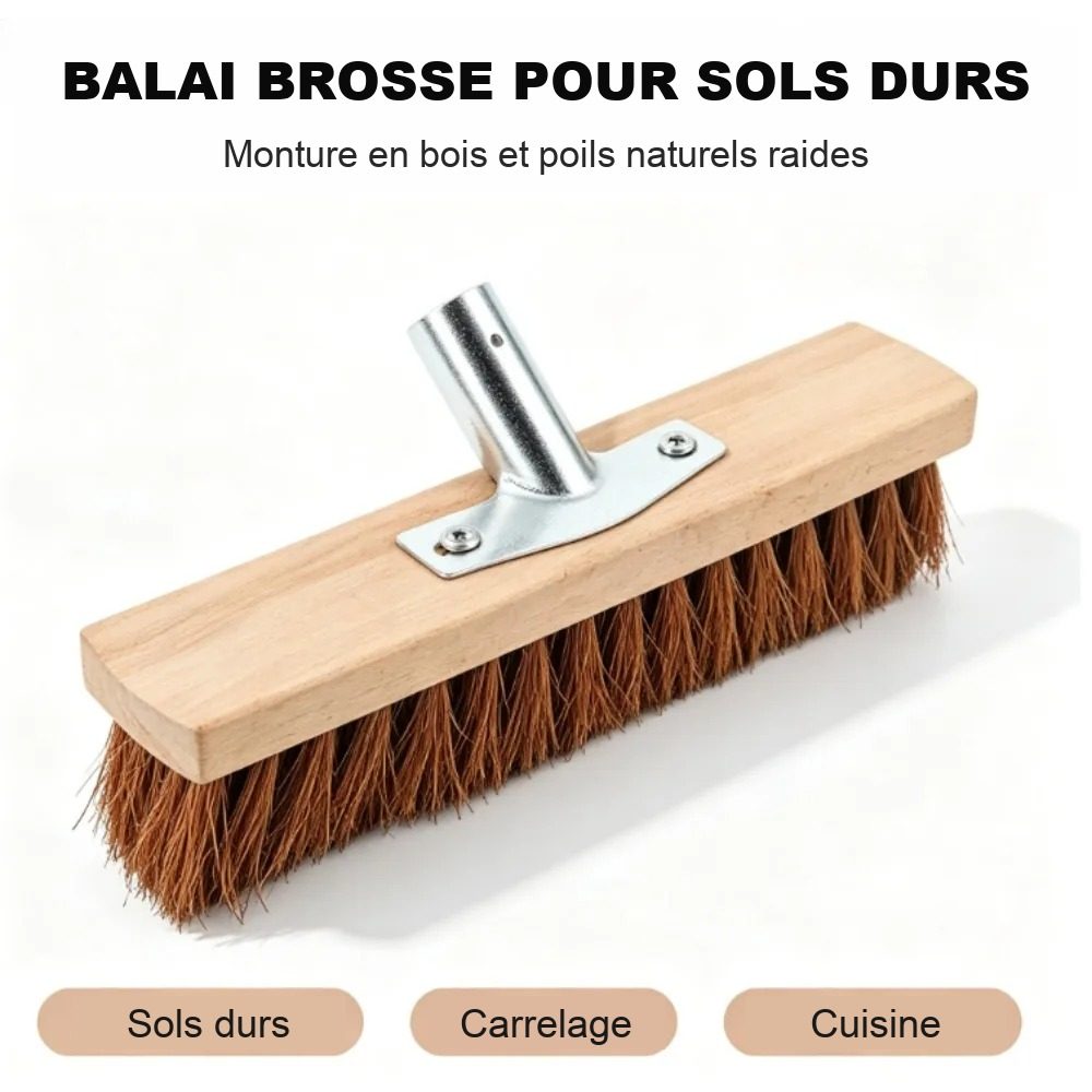 Tête de balai coco pour sols durs, carrelage et cuisine
